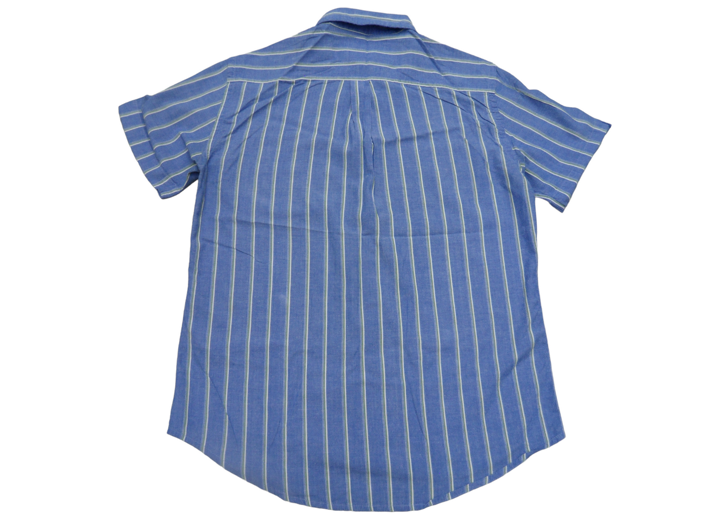 Vintage Kappa Blue with Green stripes 100% Cotton Short Sleeve Ladies shirt