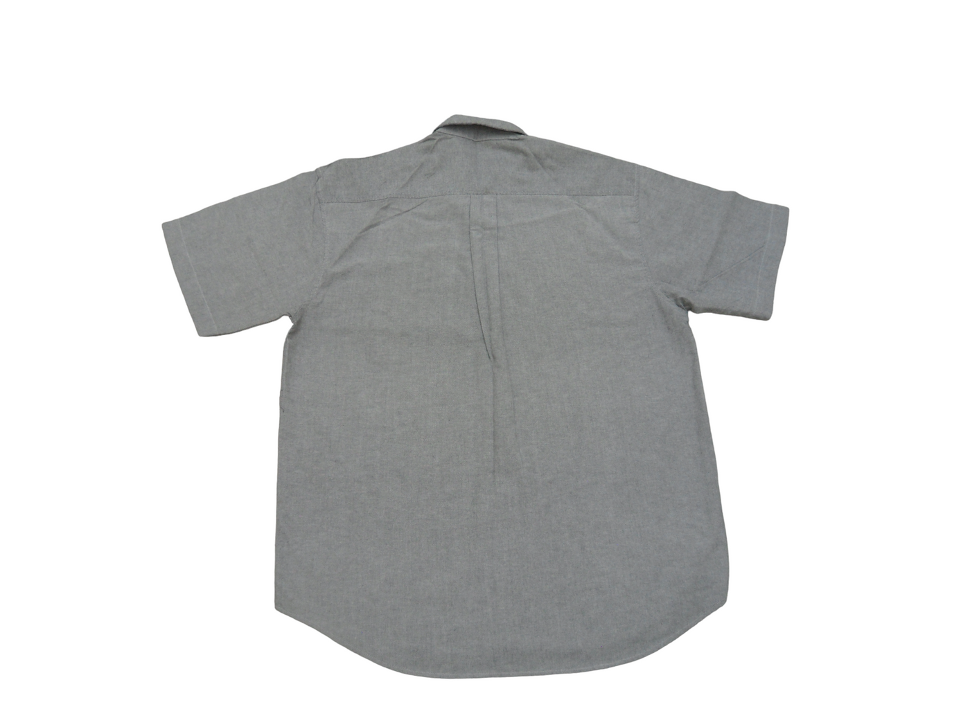 Vintage Men's Short Sleeve Button Down Shirt Grey Small