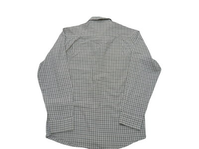 Vintage Wrangler Men's Long Sleeve Shirt 100% Cotton Cream shirt with Green Checks Small