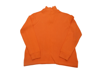 Vintage Polo Ralph Lauren Orange 100% Cotton Quarter Zip Pullover Size - M