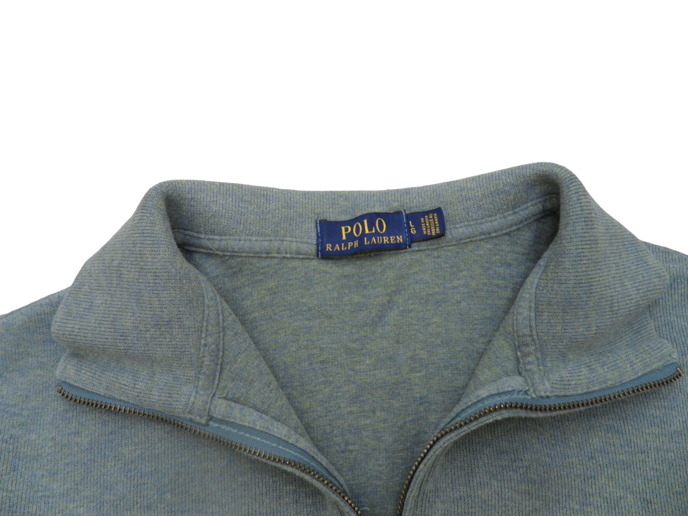Vintage Polo Ralph Lauren Light Green 100% Cotton Quarter zip pullover Size - L
