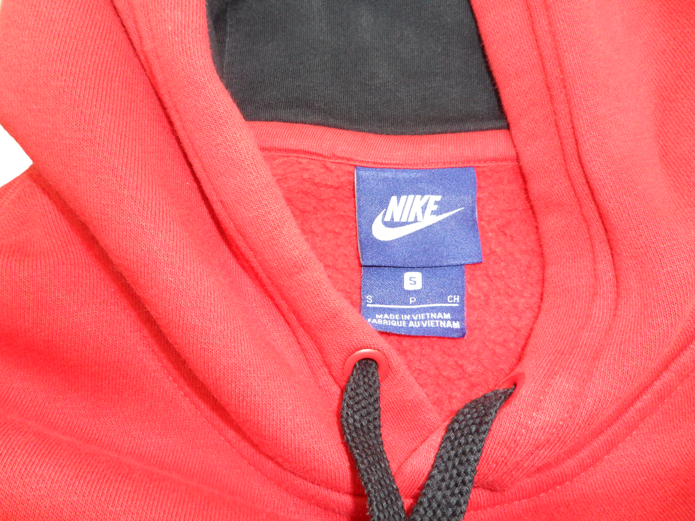 Vintage Nike Red Fleece lined Men's Hoodie Size - Small