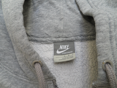 Vintage Nike Grey Fleece lined Full Zip Hoodie Size - Large