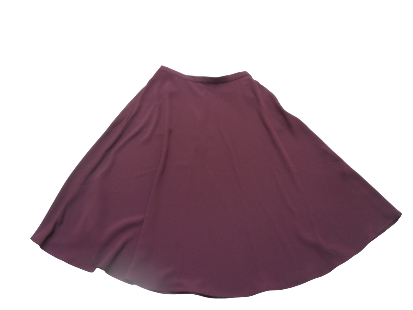 Vintage UNIQLO Maroon, Polyester, Ladies Middy Skirt Size-M