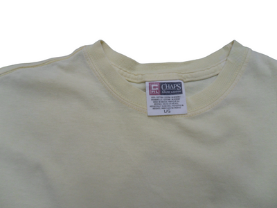 Vintage Chaps Ralph Lauren Yellow 100% Cotton Men's T-Shirt