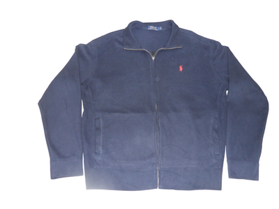 Vintage Polo Ralph Lauren Navy Blue 100% Cotton Jacket Size - L