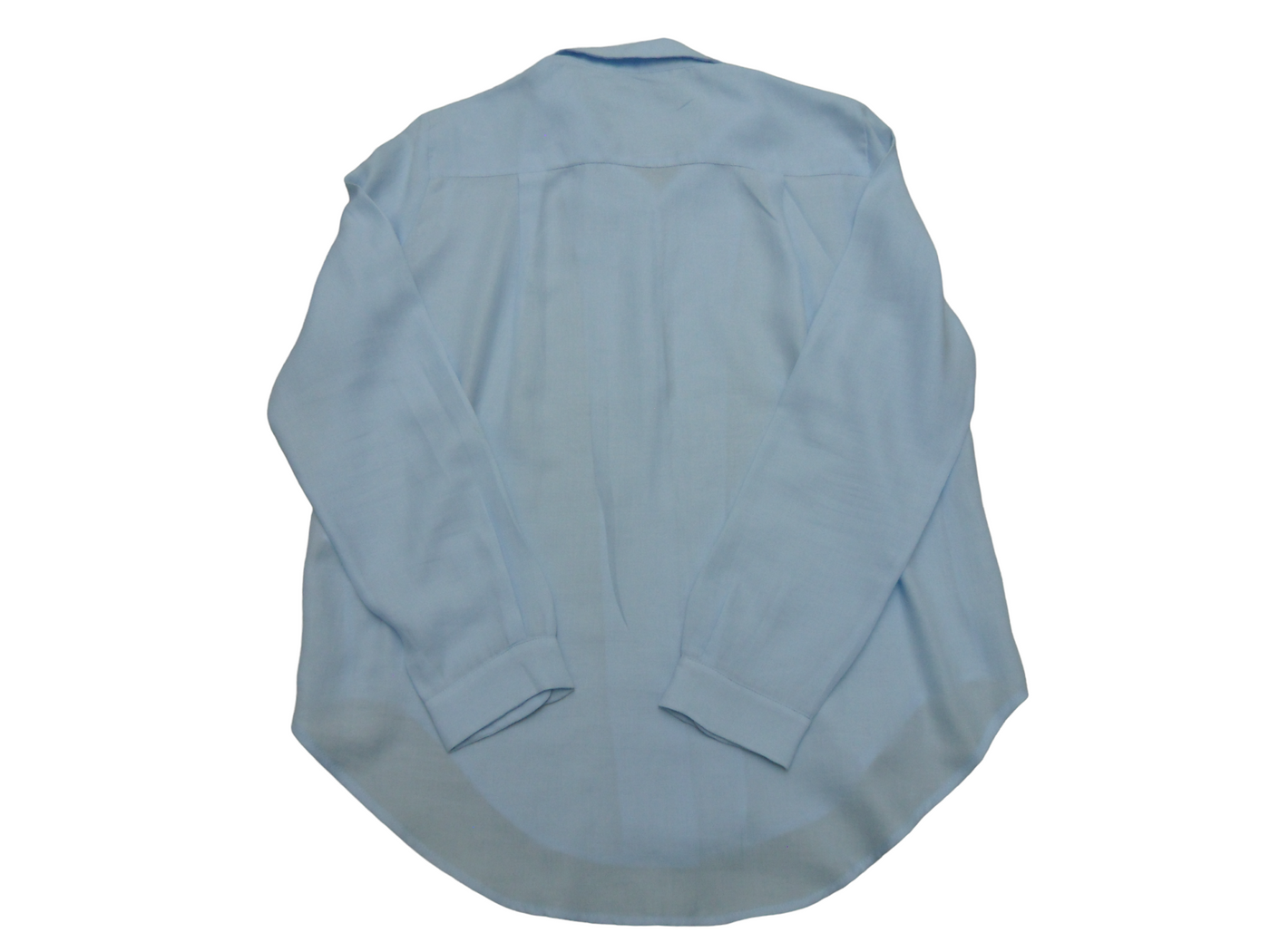 Vintage ZARA WOMEN Light Blue Ladies Long Sleeve Shirt Size-M