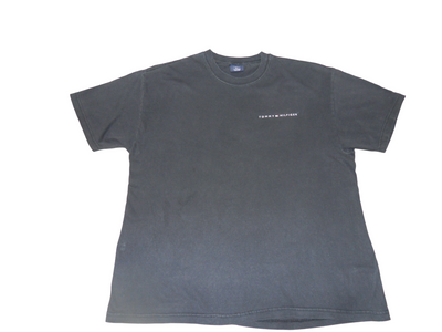 Vintage Tommy Hilfiger Black Cotton Men's T-Shirt Size-XL