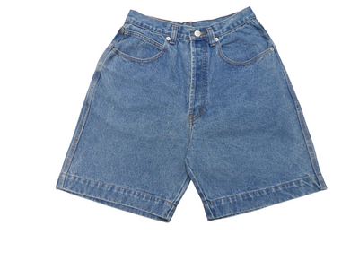 Vintage JORDACHE BASICS Mid Blue Denim High Waisted Women's Shorts Size - 12