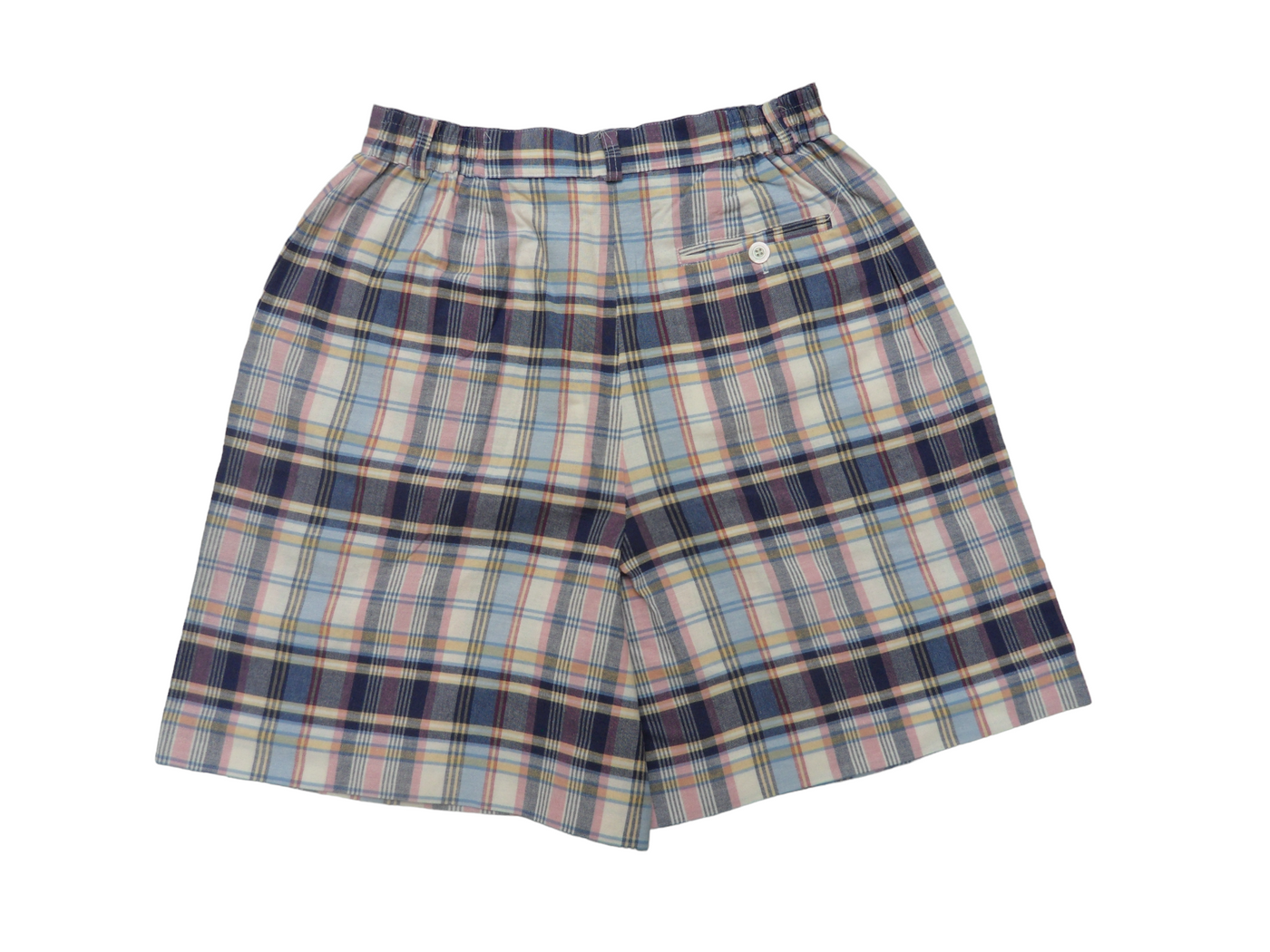 Vintage Talbots  Blue and Pink Madras Checks High Waisted Women's shorts Size-8/10 (AU)