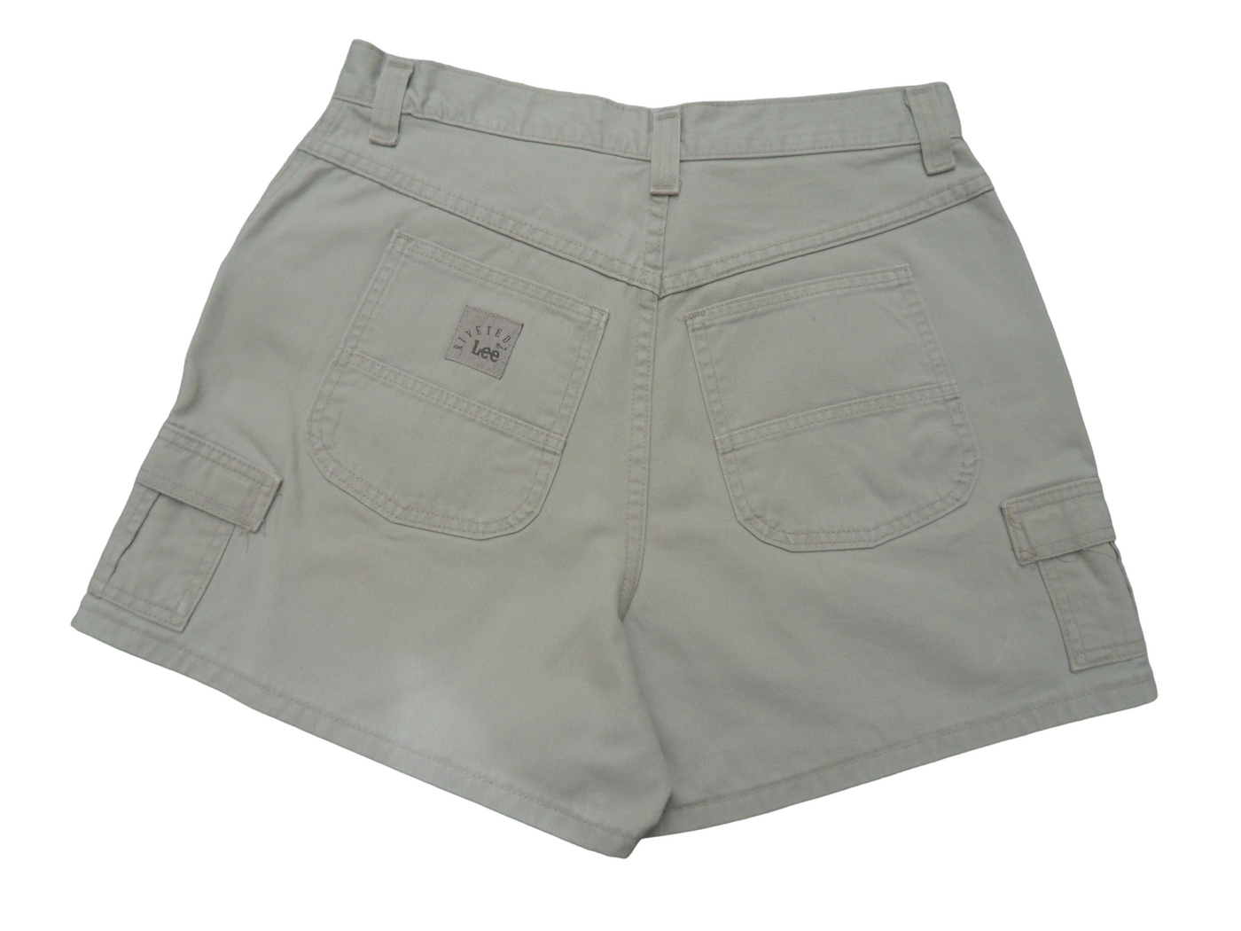 Vintage Riveted LEE Taupe Cotton Women's Cargo shorts Size 12/14 (AU)