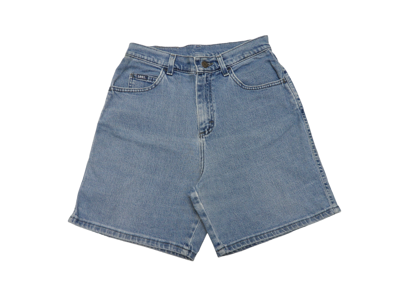 Vintage LEE Light Blue Denim Women's Shorts Size-8 (AU)