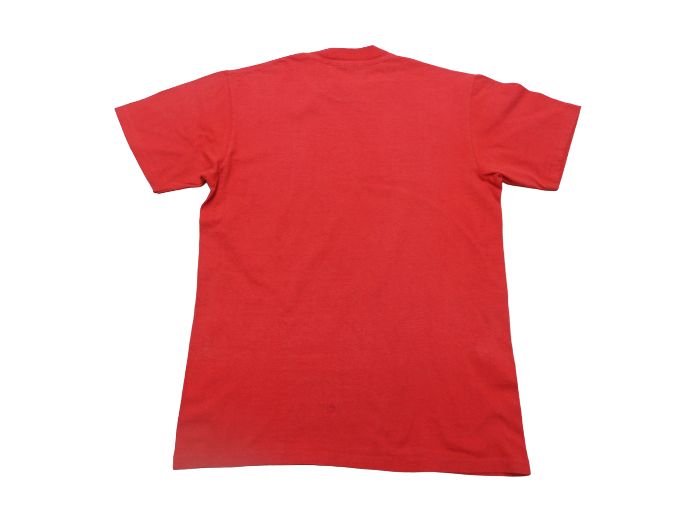 Vintage HANES BEEFY-T Red Cotton Men's T-Shirt Size - M