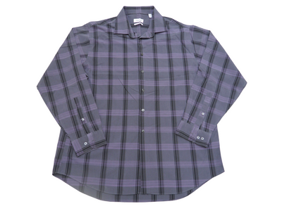 Vintage Calvin Klein, Grey purple, Polyester, Long Sleeve Shirt