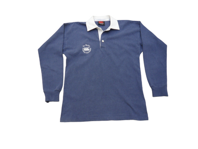 Vintage Canterbury Blue 100% Cotton Ladies Rugby Top