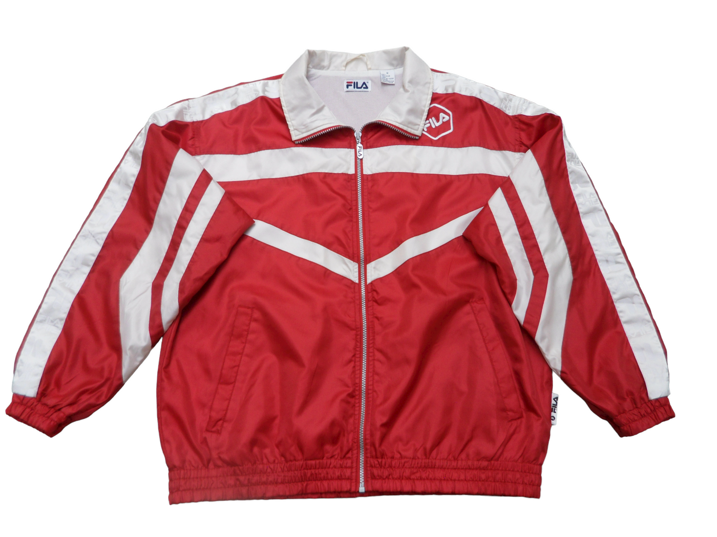 Vintage FILA Red Polyester Shell Mens zip up Jacket Size - M