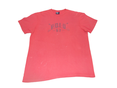 Vintage Polo Red Cotton Men's T Shirt Size-L