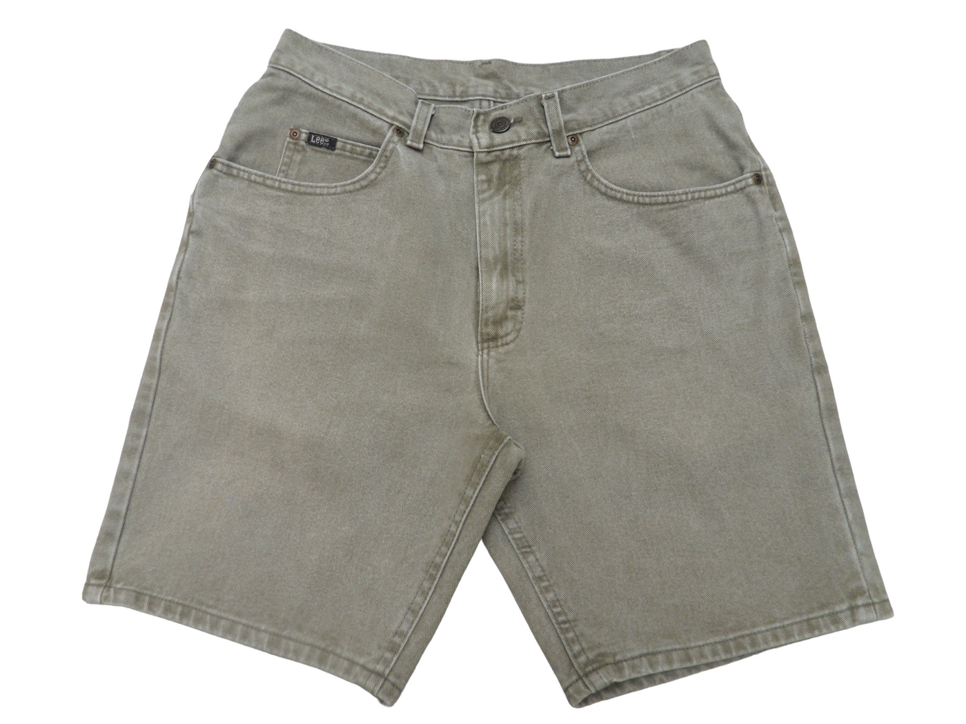 Vintage LEE Khaki Denim High waisted Women's Shorts Size-14