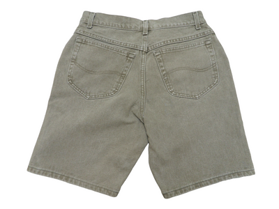 Vintage LEE Khaki Denim High waisted Women's Shorts Size-14