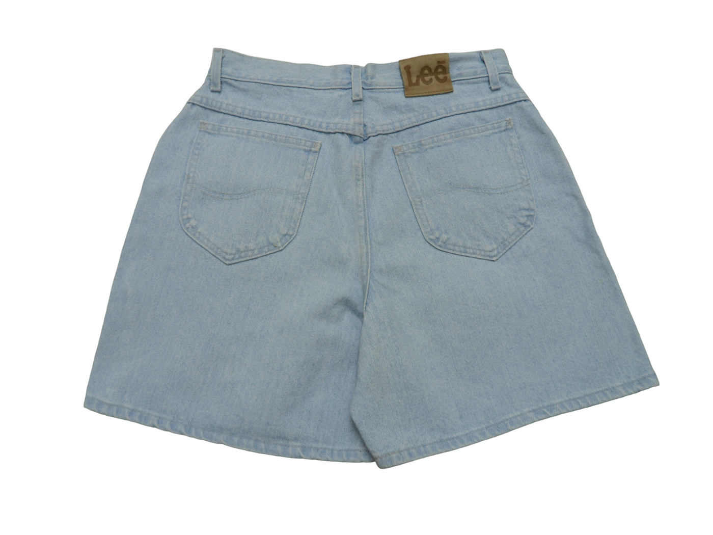 Vintage LEE Light Blue Denim High Waisted Women's Shorts Size-14