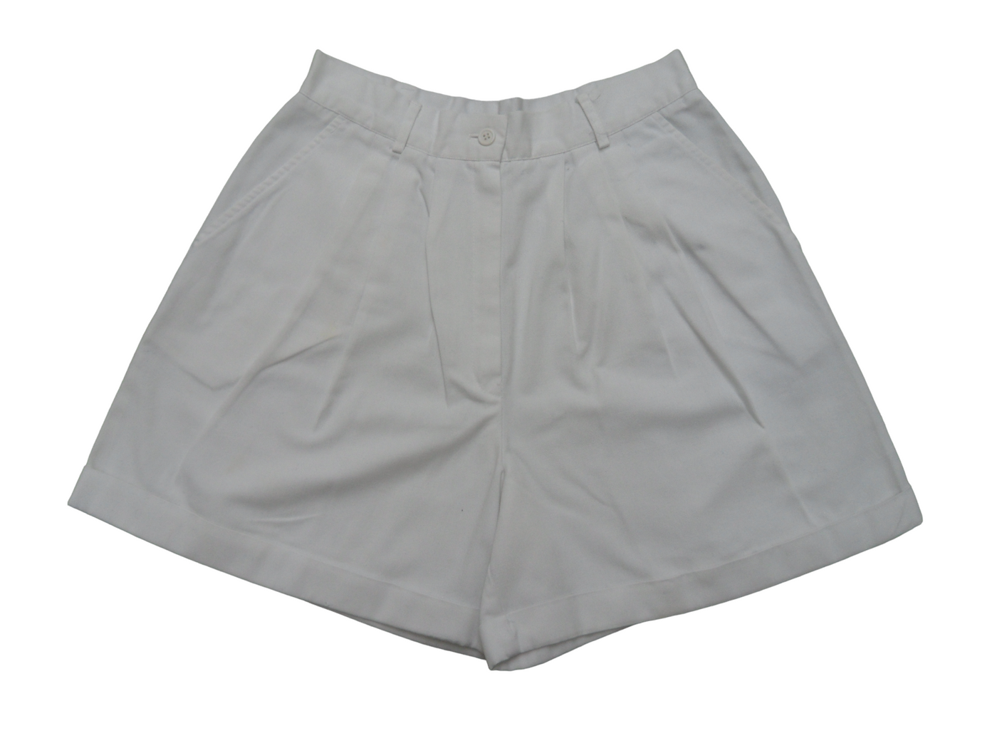 Vintage Counterparts Petite White Cotton Women's ShortsVintage Counterparts Petite White Cotton Women's Shorts