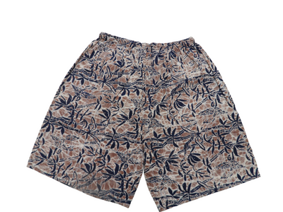 Vintage Tribal print 100% Cotton Brown and Navy Women's Shorts Size 10/12 (AU)