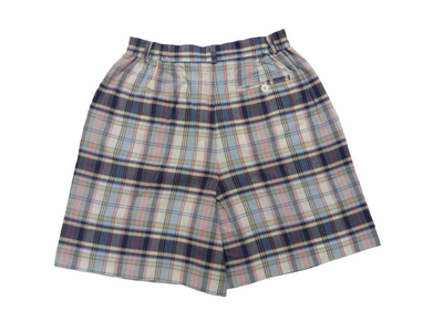 Vintage Talbots  Blue and Pink Madras Checks High Waisted Women's shorts Size-8/10 (AU)